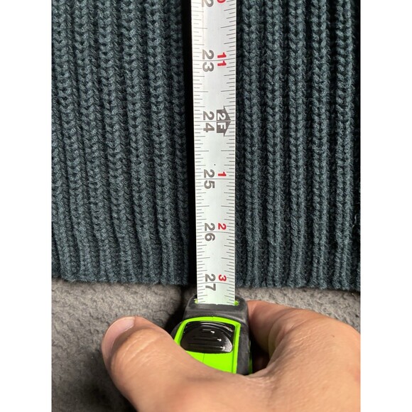 Vintage 90's GAP Green Ribbed Full Zip Cardigan Sweater Size XL 100% Cotton - Picture 6 of 9